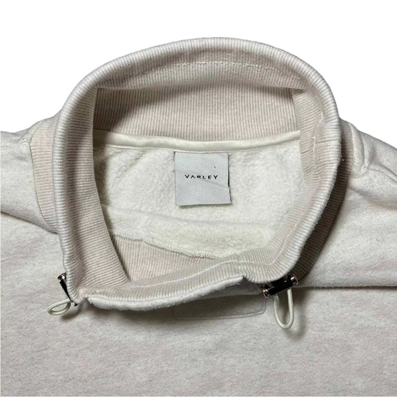 Varley Pullover Woods Pullover Sweatshirt High Neck Ribbed Trim Cream Size Large - Picture 4 of 9
